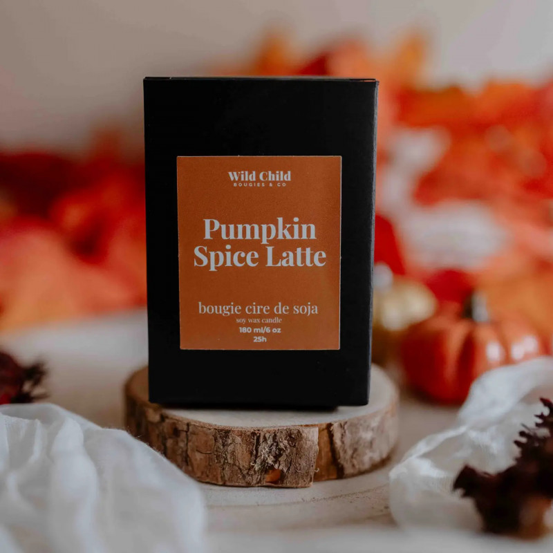 "Pumpkin Spice Latte" - Bougie naturelle parfumée - 25H