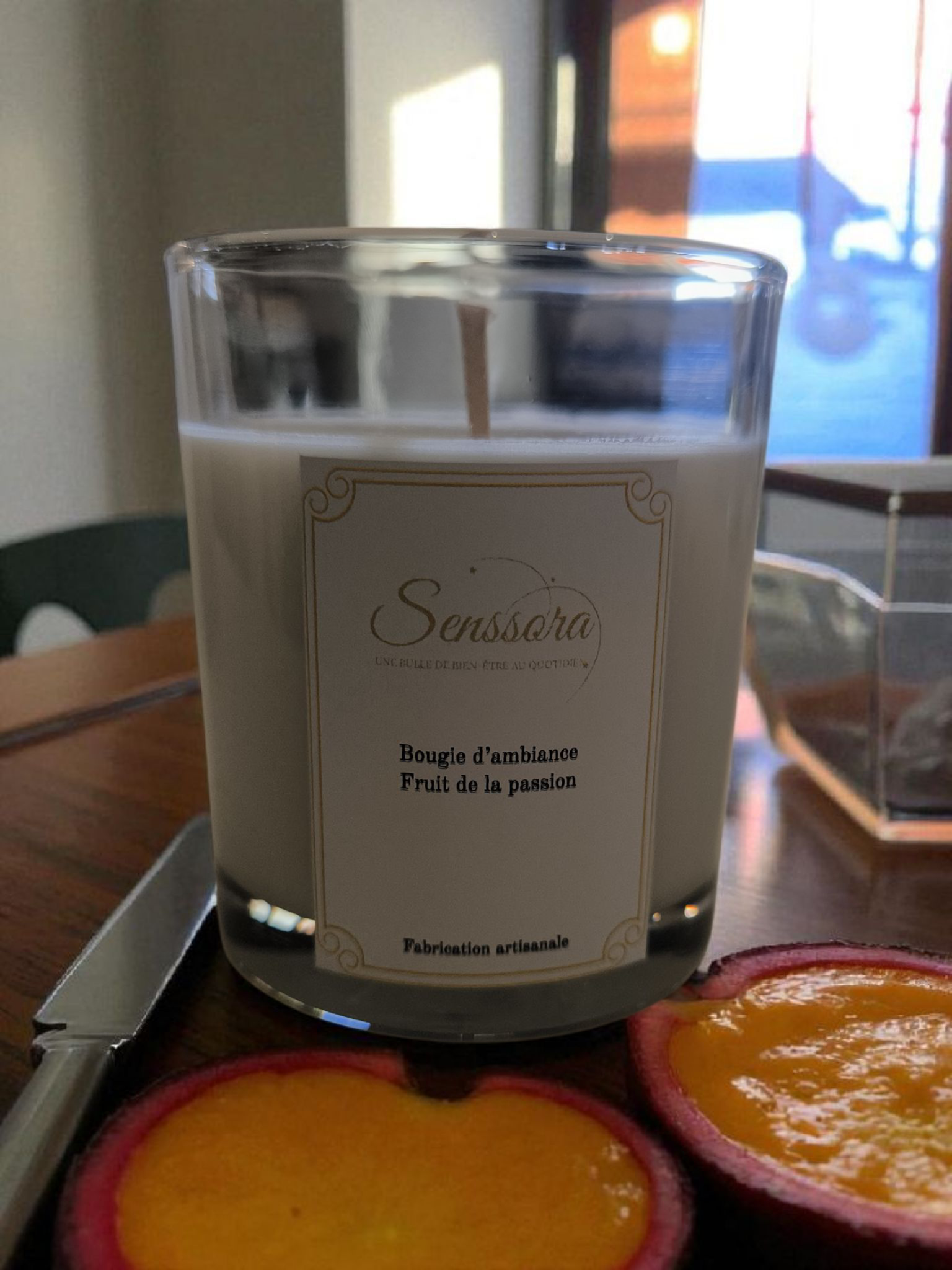 🥭 Bougie parfumée “Fruit de la Passion” – 130 g