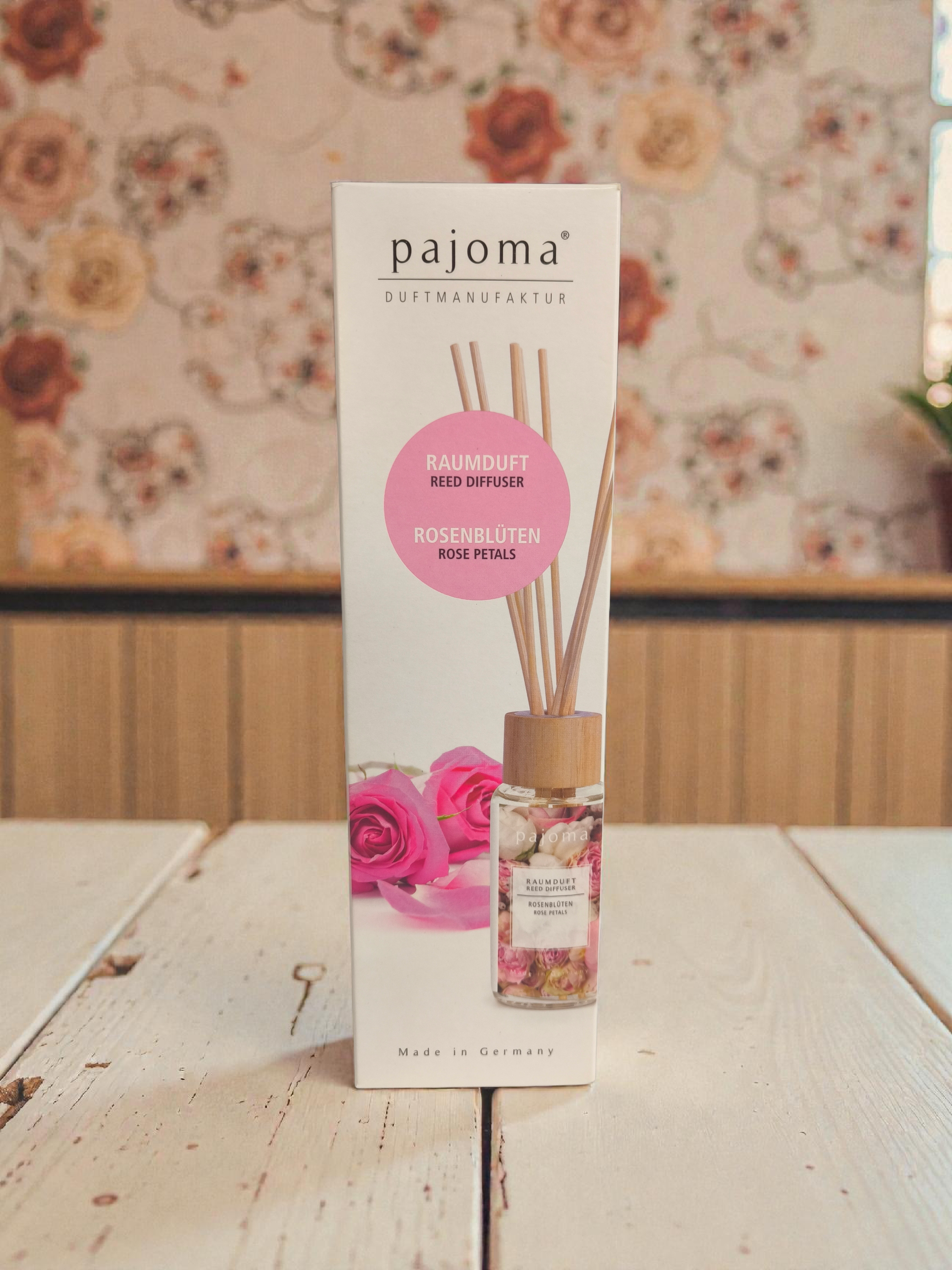 Diffuseur à Rotin 100 ml – Pétales de Rose